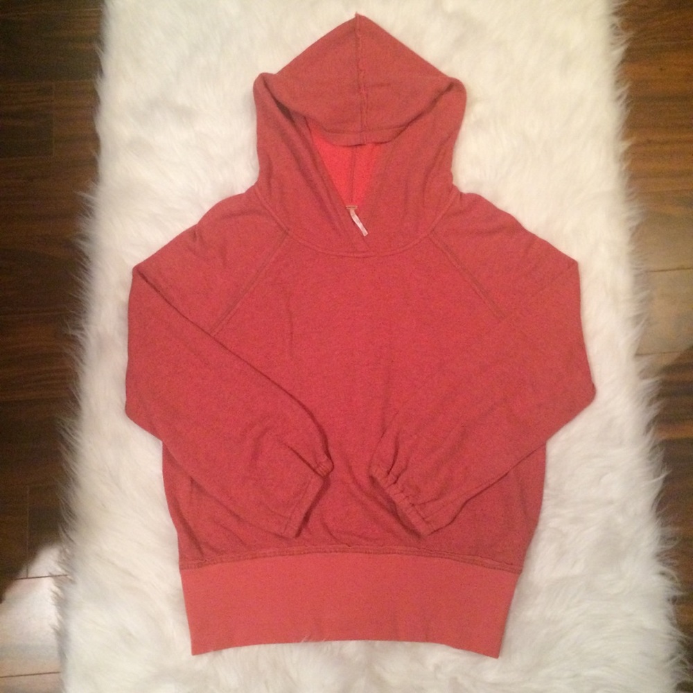 Free People cinched sleeve hoodie